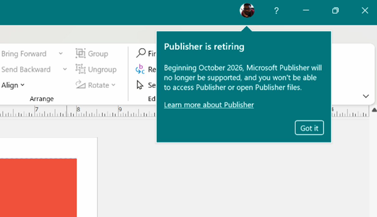 服役约 35 年后，微软桌面排版软件 Microsoft Publisher 退役