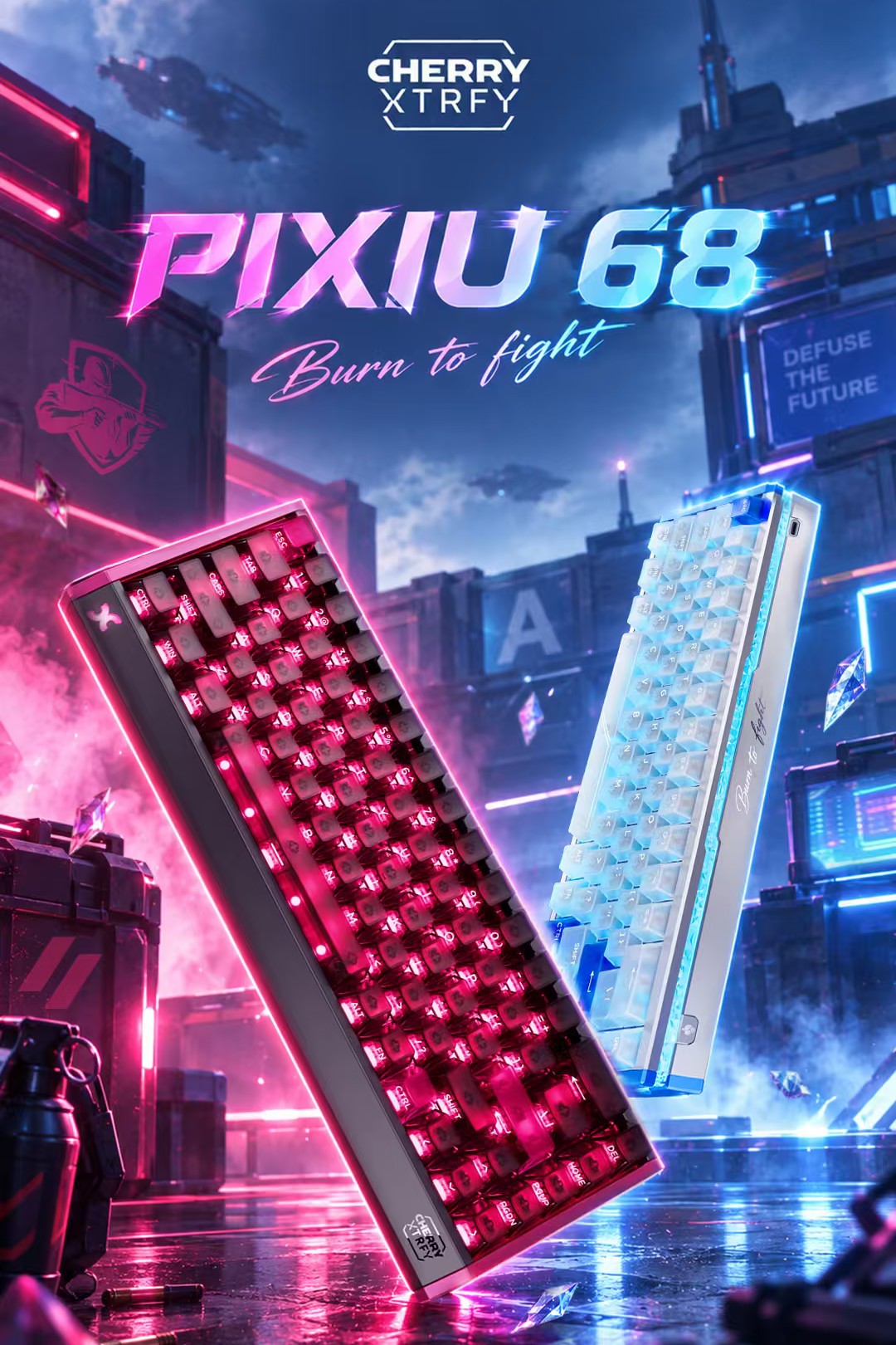 CHERRY XTRFY 磁轴键盘 PIXIU68 发售：16kHz 回报率，799 元